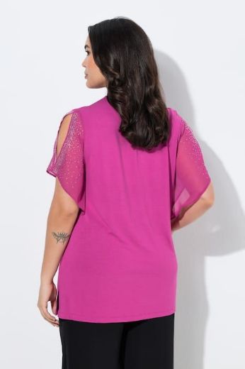 Plus size veliki brojevi Bluza svečana s ukrasima na rukavima za punije