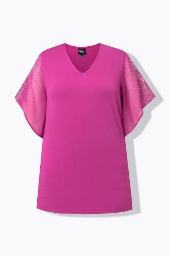 Plus size veliki brojevi Bluza svečana s ukrasima na rukavima za punije