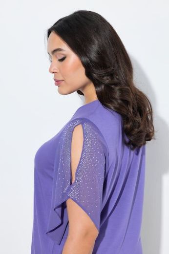 Plus size veliki brojevi Bluza svečana s ukrasima na rukavima za punije