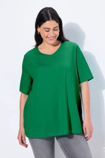 Plus size veliki brojevi Majica V izreza A kroja kratkih rukava za punije