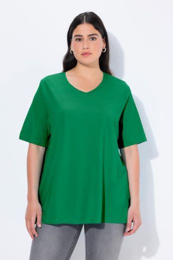 Plus size veliki brojevi Majica V izreza A kroja kratkih rukava za punije