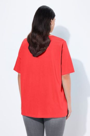 Plus size veliki brojevi Majica V izreza A kroja kratkih rukava za punije