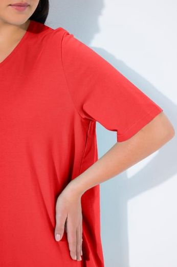 Plus size veliki brojevi Majica V izreza A kroja kratkih rukava za punije