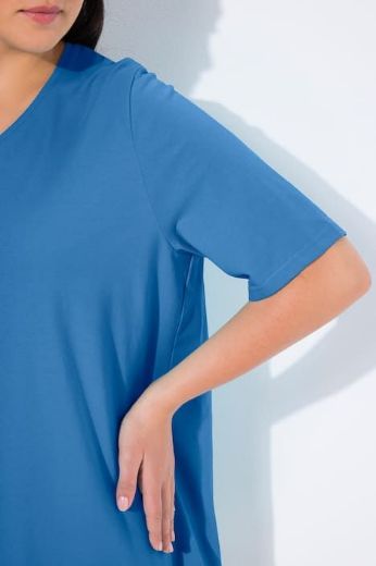 Plus size veliki brojevi Majica V izreza A kroja kratkih rukava za punije