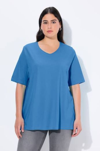 Plus size veliki brojevi Majica V izreza A kroja kratkih rukava za punije