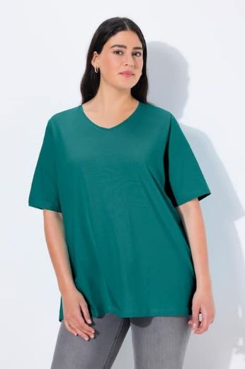 Plus size veliki brojevi Majica V izreza A kroja kratkih rukava za punije
