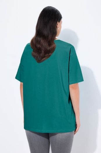 Plus size veliki brojevi Majica V izreza A kroja kratkih rukava za punije