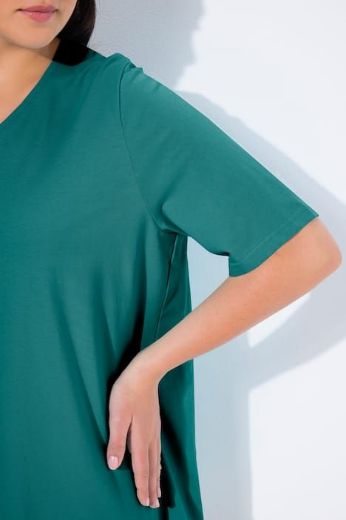 Plus size veliki brojevi Majica V izreza A kroja kratkih rukava za punije