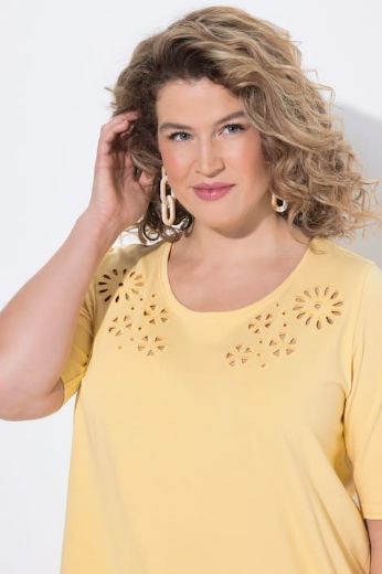 Plus size veliki brojevi Majica kratkih rukava asimetrična s ukrasnim vezom za punije