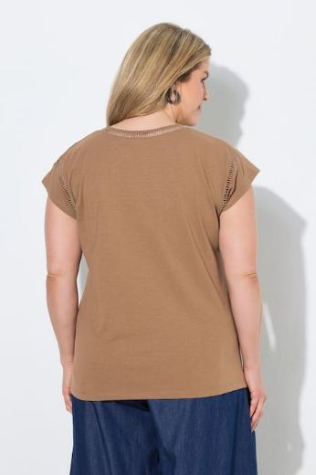 Plus size veliki brojevi Majica kratkih rukava V ovratnika za punije