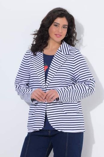 Plus size veliki brojevi Sako na pruge za punije