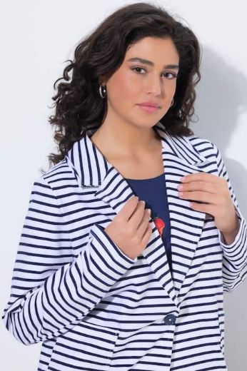 Plus size veliki brojevi Sako na pruge za punije