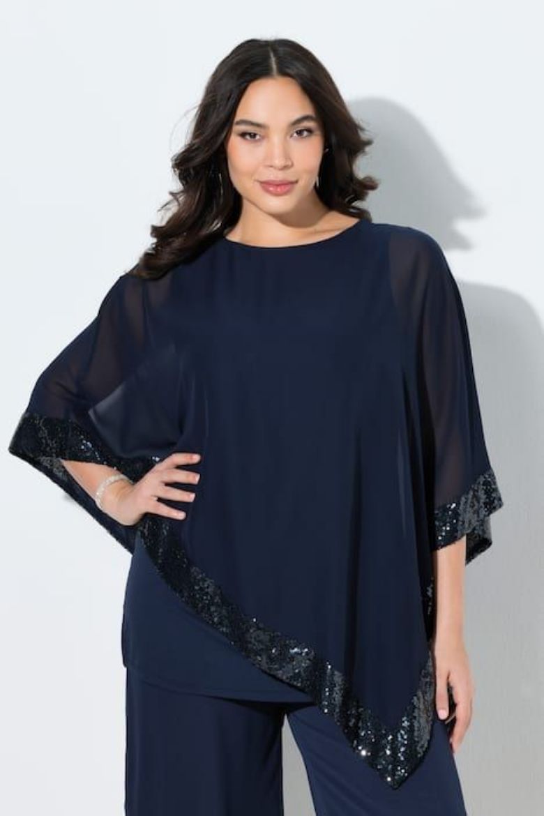 Plus size veliki brojevi Bluza od šifona A kroja za punije