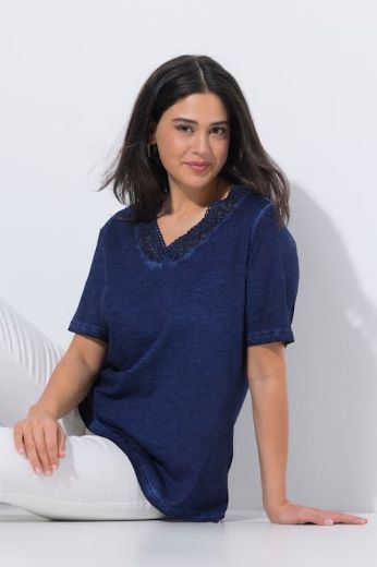 Plus size veliki brojevi Majica kratkih rukava V ovratnika za punije