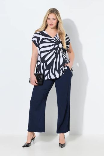 Plus size veliki brojevi Hlače elastičnog struka širokih nogavica za punije