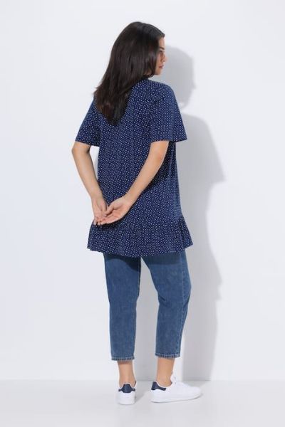 Veliki brojevi Majica kratkih rukava V izrez moda za punije