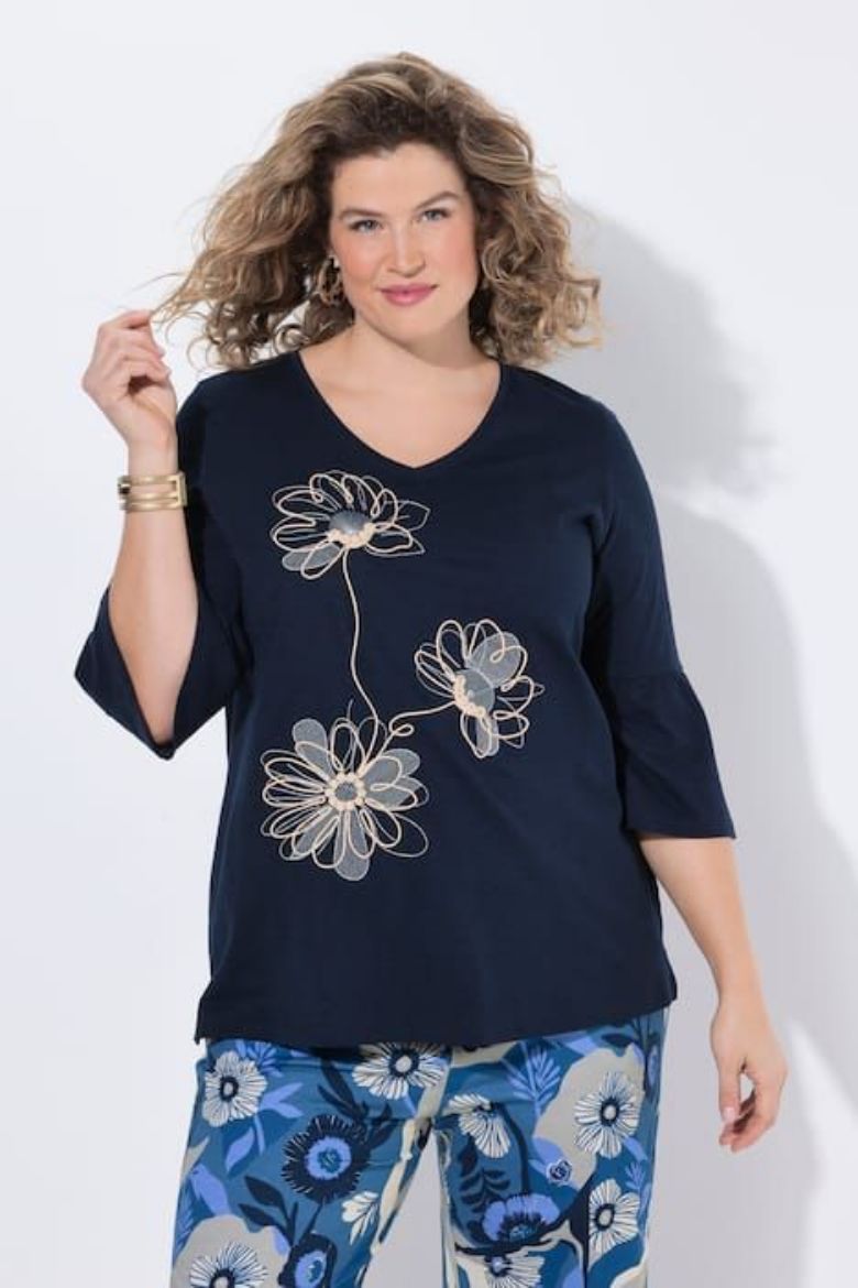 Plus size veliki brojevi Majica 3/4 rukava za punije