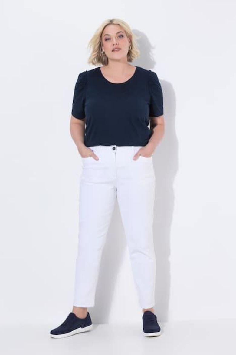 Plus size veliki brojevi Traperice povišenog struka za punije