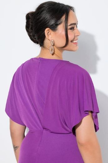 Plus size veliki brojevi Haljina maxi kratkih rukava V izreza za punije