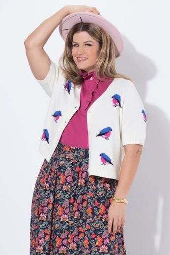 Plus size veliki brojevi Kardigan kratkih rukava V izreza za punije