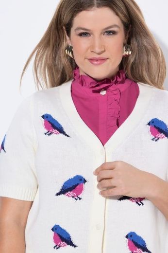 Plus size veliki brojevi Kardigan kratkih rukava V izreza za punije