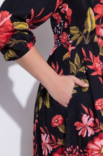 Plus size veliki brojevi Haljina 3/4 rukava okrulog izreza za punije