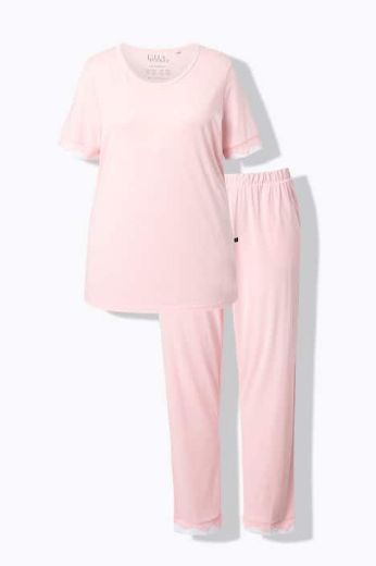 Plus size veliki brojevi Pidžama kratkih rukava i dugih nogavica za punije