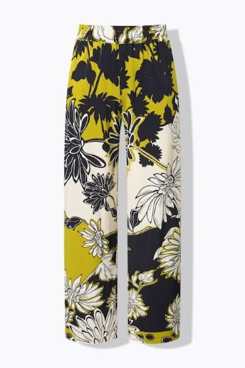 Plus size veliki brojevi Hlače širokih nogavica cvjetnog uzorka za punije