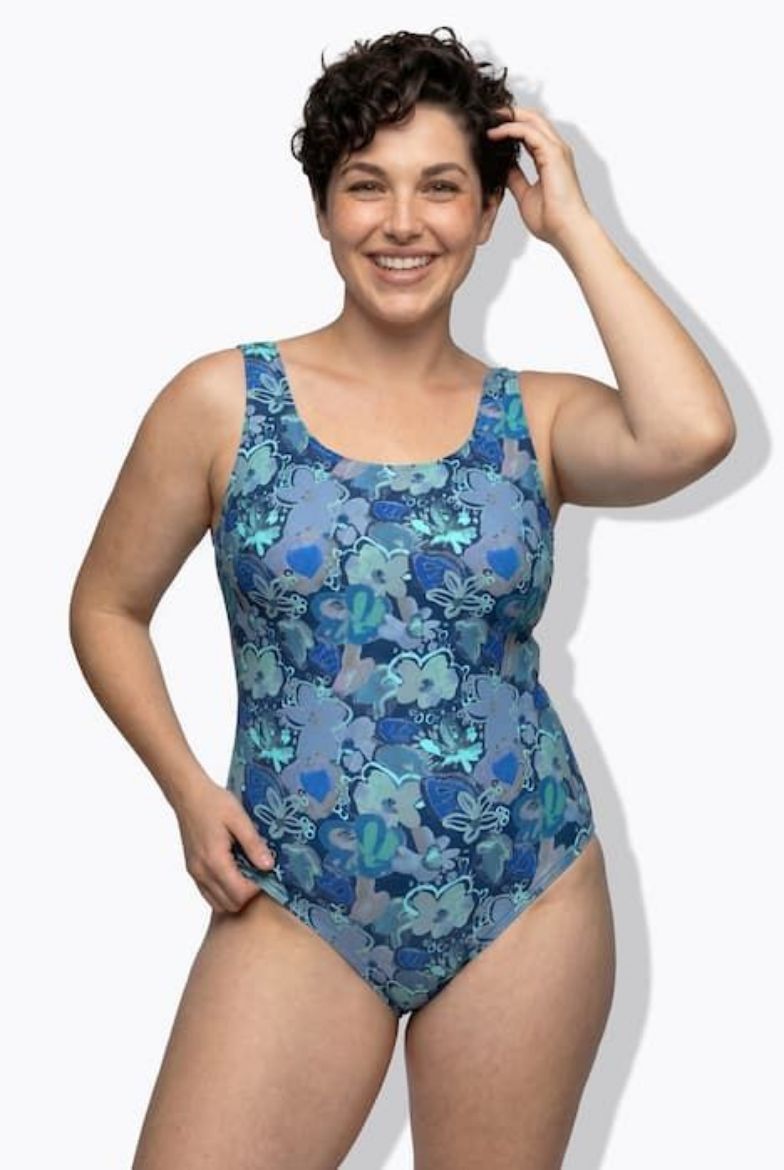 Plus size veliki brojevi Kupaći kostim jednodijelni cvjetni uzorak za punije