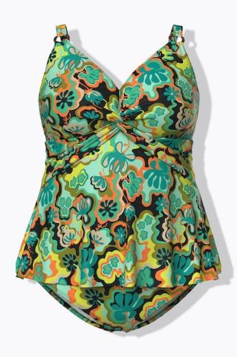 Plus size veliki brojevi Kupaći kostim tankini mekanih košarica podesivih naramenica za punije