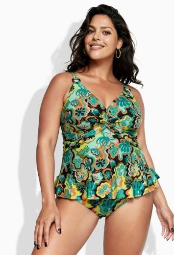 Plus size veliki brojevi Kupaći kostim tankini mekanih košarica podesivih naramenica za punije