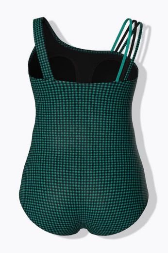 Plus size veliki brojevi Kupaći kostim jednodijelni mekanih košarica karirani za punije