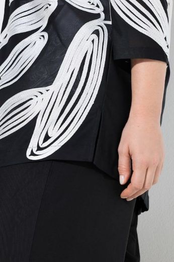 Plus size veliki brojevi Bluza elegantna 3/4 rukava s kragnom za punije