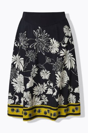 Plus size veliki brojevi Suknja midi cvjetnog uzorka za punije