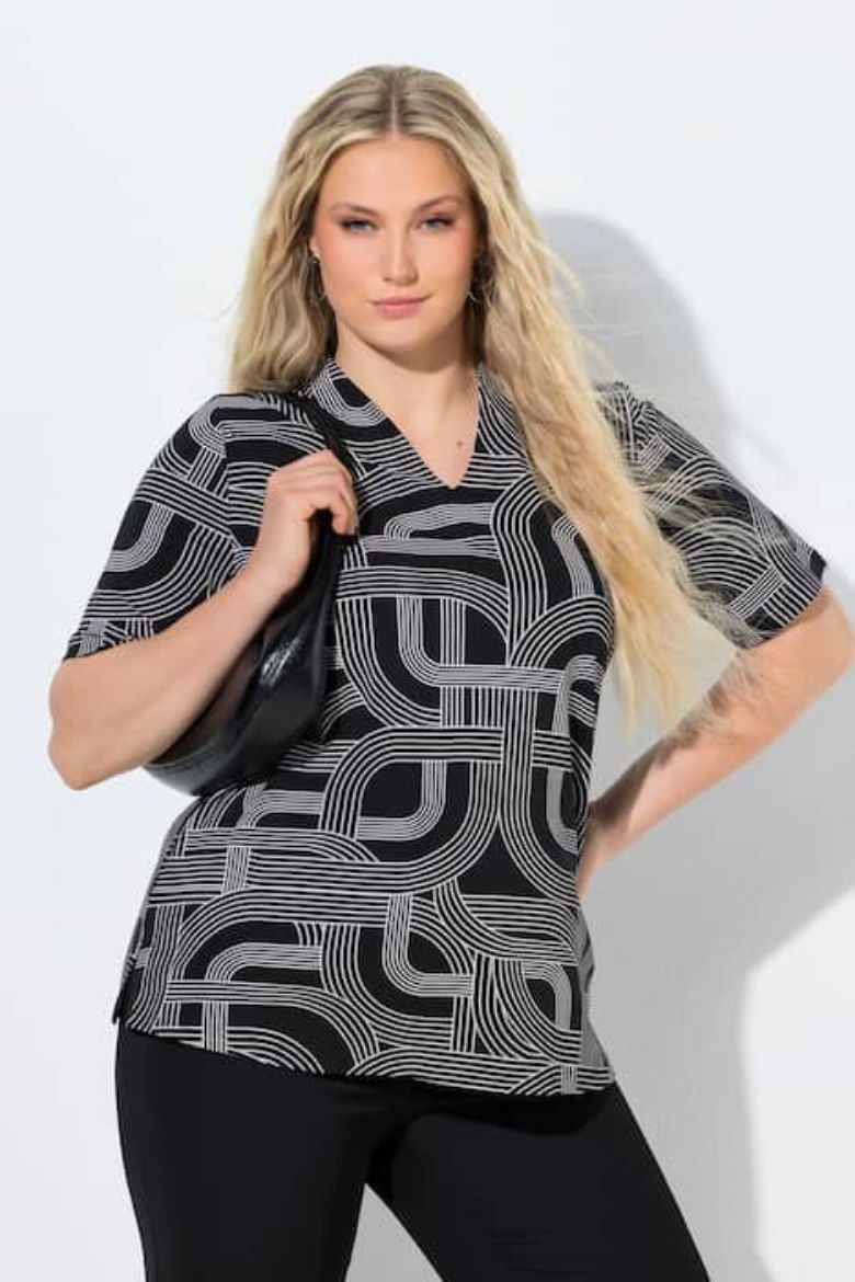 Plus size veliki brojevi Majica kratkih rukava s izrezom za punije