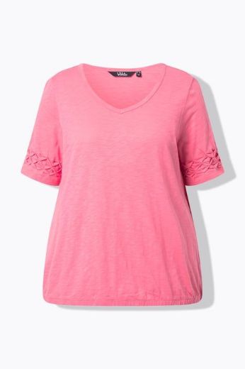 Plus size veliki brojevi Majica kratkih rukava A kroja V izreza za punije