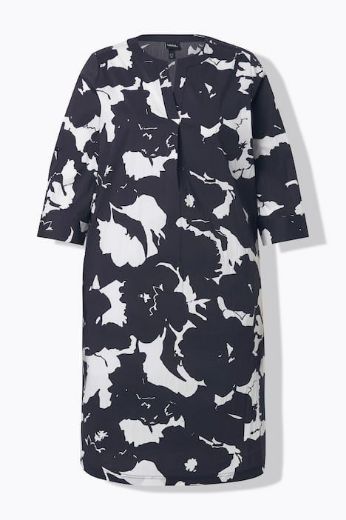 Plus size veliki brojevi Haljina 3/4 rukava cvjetnog uzorka za punije