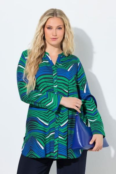 Veliki brojevi Bluza dugih rukava produženog kroja moda za punije