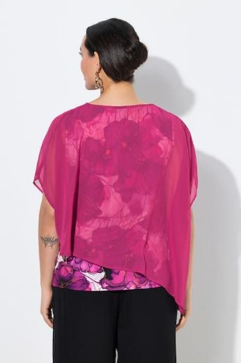 Plus size veliki brojevi Bluza kratkih rukava dvoslojna za punije