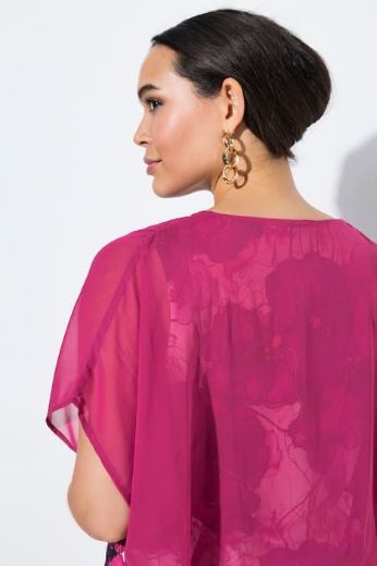 Plus size veliki brojevi Bluza kratkih rukava dvoslojna za punije