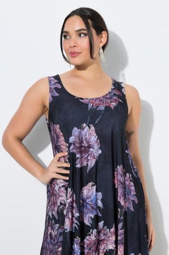 Plus size veliki brojevi Haljina elegantna midi bez rukava okruglog izreza za punije