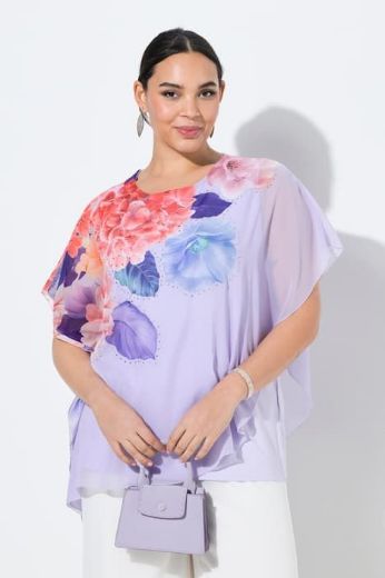 Plus size veliki brojevi Bluza elegantna od šifona kratkih rukava za punije