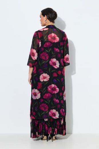 Plus size veliki brojevi Jakna lagana elegantna od šifona 3/4 rukava za punije