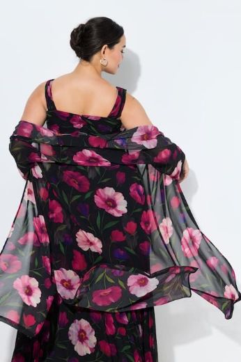 Plus size veliki brojevi Jakna lagana elegantna od šifona 3/4 rukava za punije