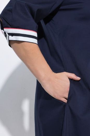 Plus size veliki brojevi Haljina midi 3/4 rukava A kroja za punije