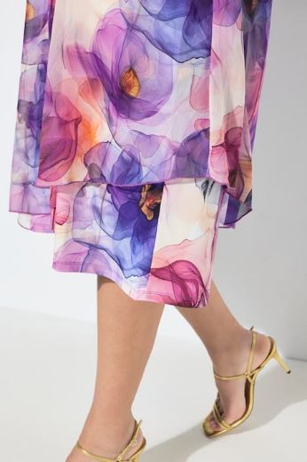 Plus size veliki brojevi Haljina elegantna midi bez rukava A kroja za punije