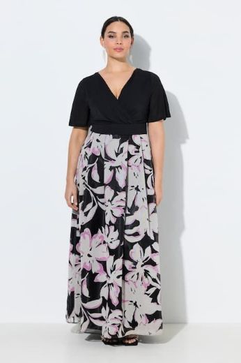 Plus size veliki brojevi Haljina elegantna maxi kratkih rukava za punije