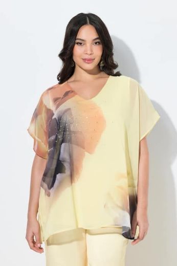 Plus size veliki brojevi Bluza kratkih rukava V ovratnika za punije