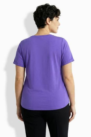 Plus size veliki brojevi Majica kratkih rukava V ovratnika za punije