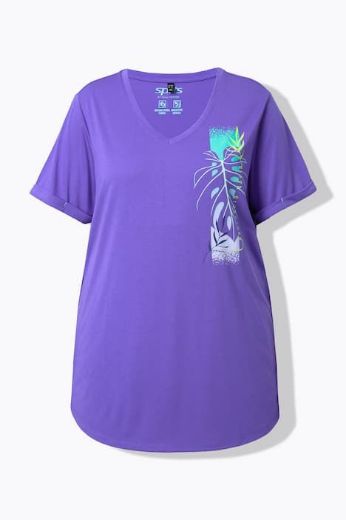 Plus size veliki brojevi Majica kratkih rukava V ovratnika za punije